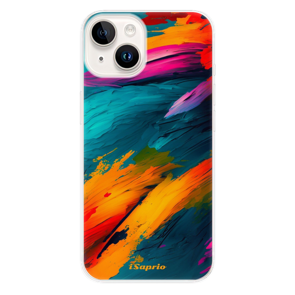 Odolné silikonové pouzdro iSaprio - Blue Paint - iPhone 15