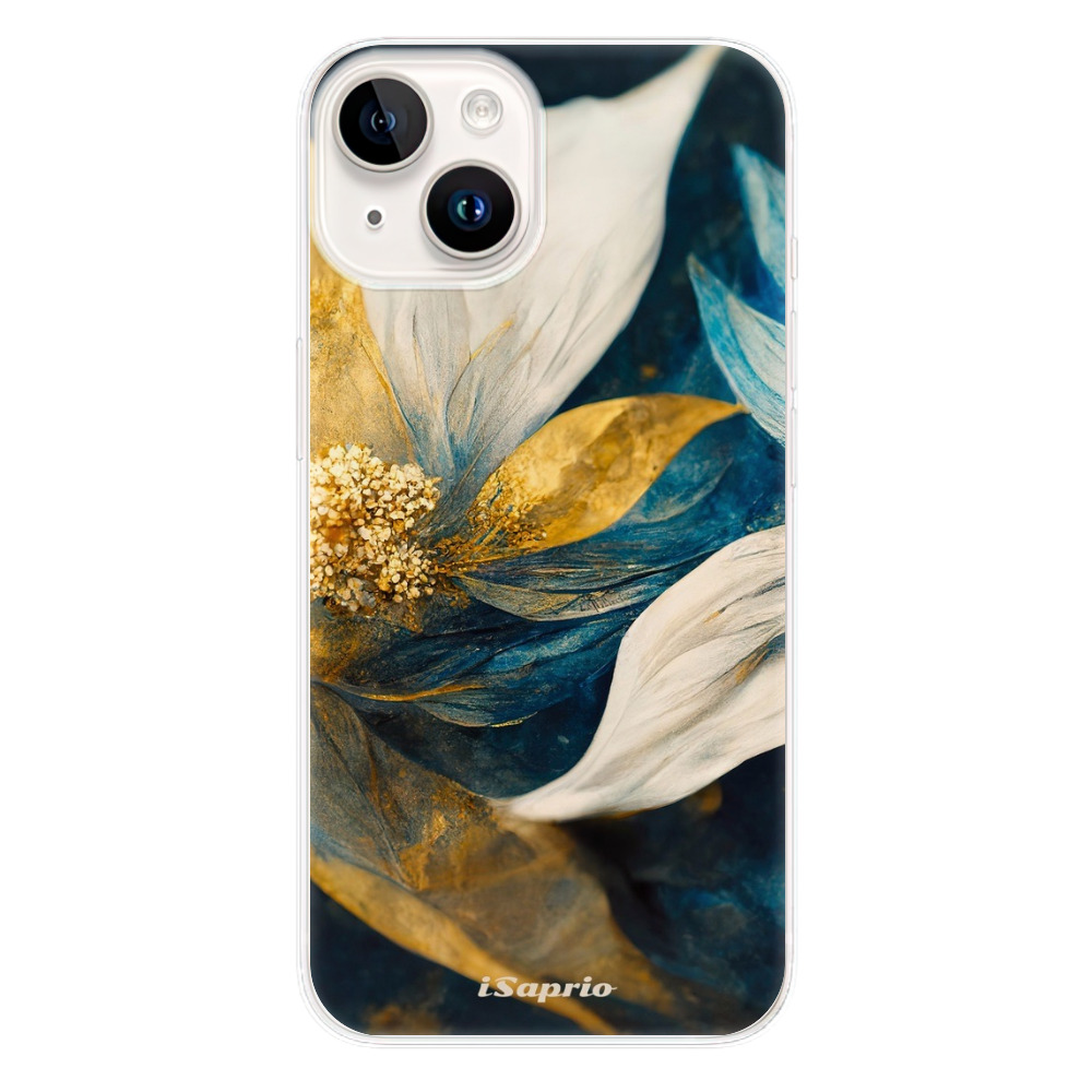 Odolné silikonové pouzdro iSaprio - Gold Petals - iPhone 15