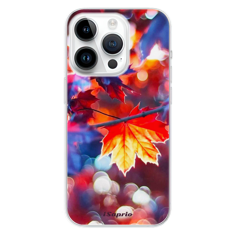 Odolné silikonové pouzdro iSaprio - Autumn Leaves 02 - iPhone 15 Pro