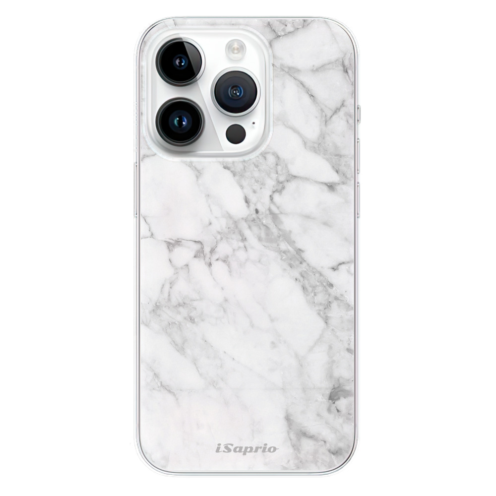 Odolné silikonové pouzdro iSaprio - SilverMarble 14 - iPhone 15 Pro