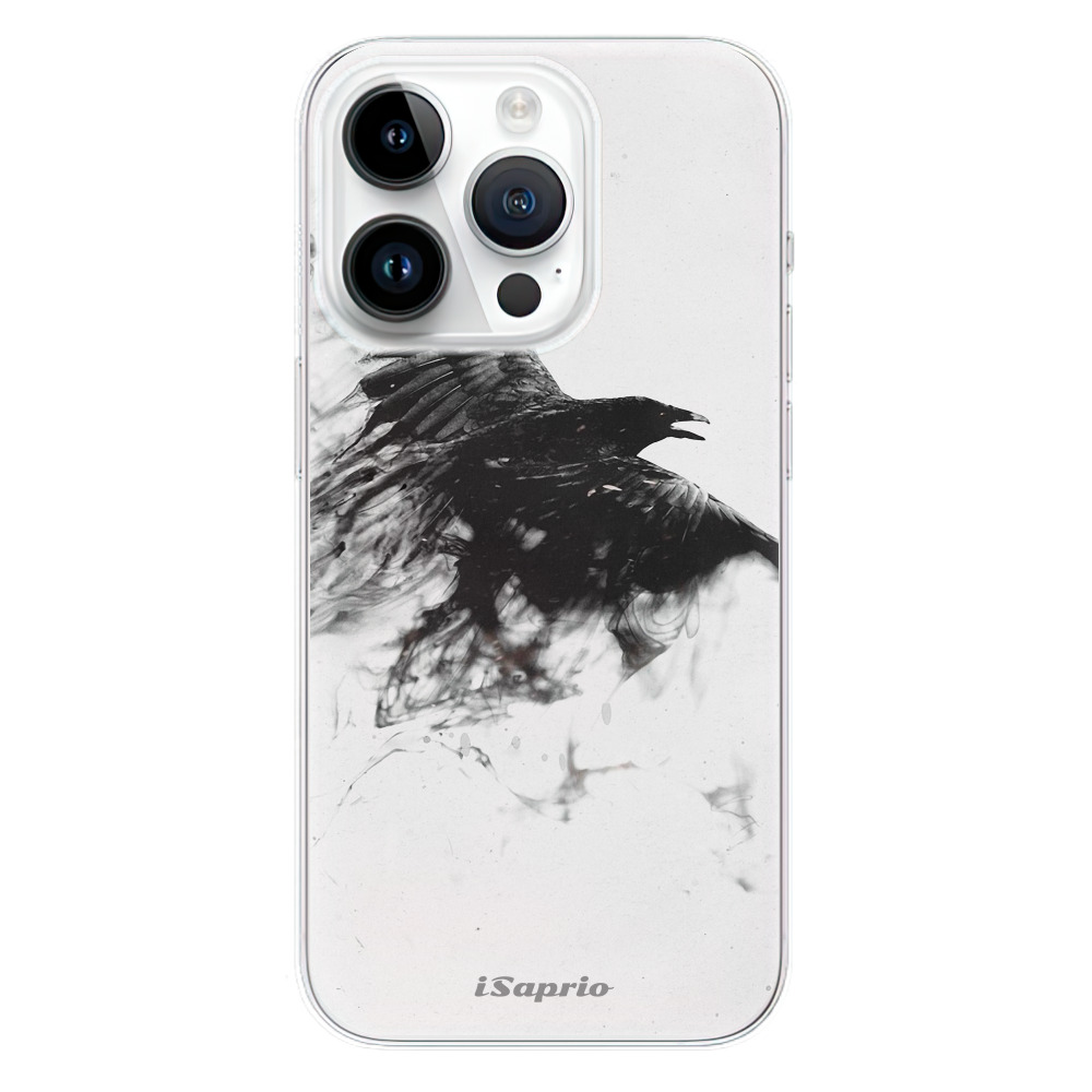 Silikonové odolné pouzdro iSaprio Dark Bird 01 na mobil Apple iPhone 15 Pro (Odolný silikonový kryt, obal, pouzdro iSaprio Dark Bird 01 na mobilní telefon Apple iPhone 15 Pro)