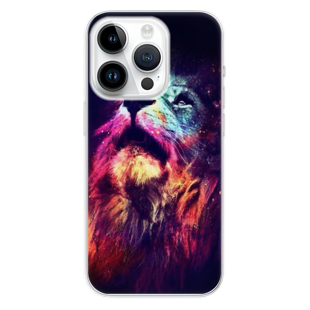 Odolné silikonové pouzdro iSaprio - Lion in Colors - iPhone 15 Pro