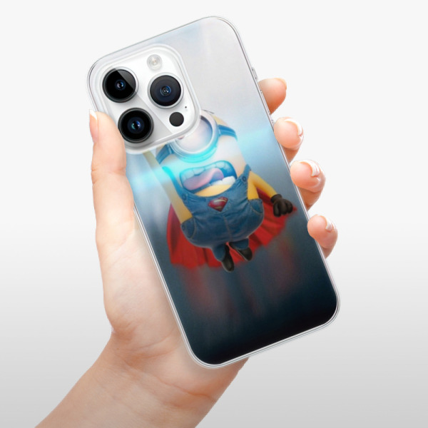 Silikonové pouzdro iSaprio - Apple iPhone 15 Pro - Mimons Superman 02