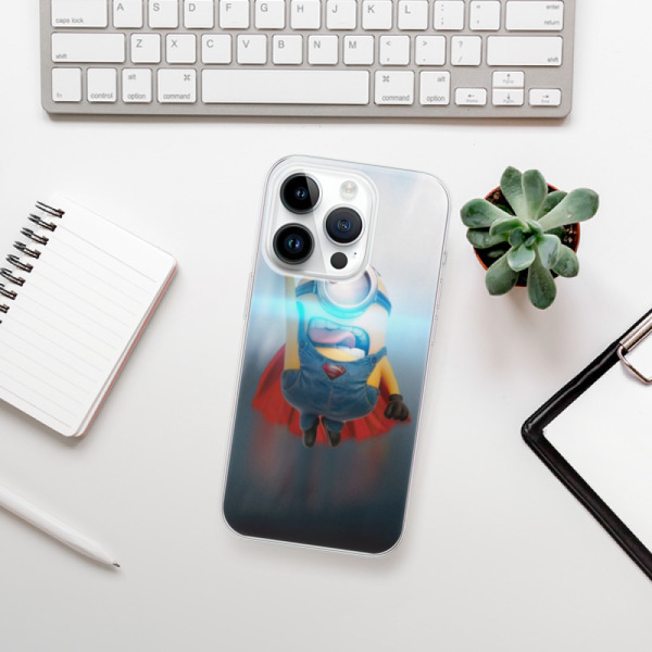 Silikonové pouzdro iSaprio - Apple iPhone 15 Pro - Mimons Superman 02