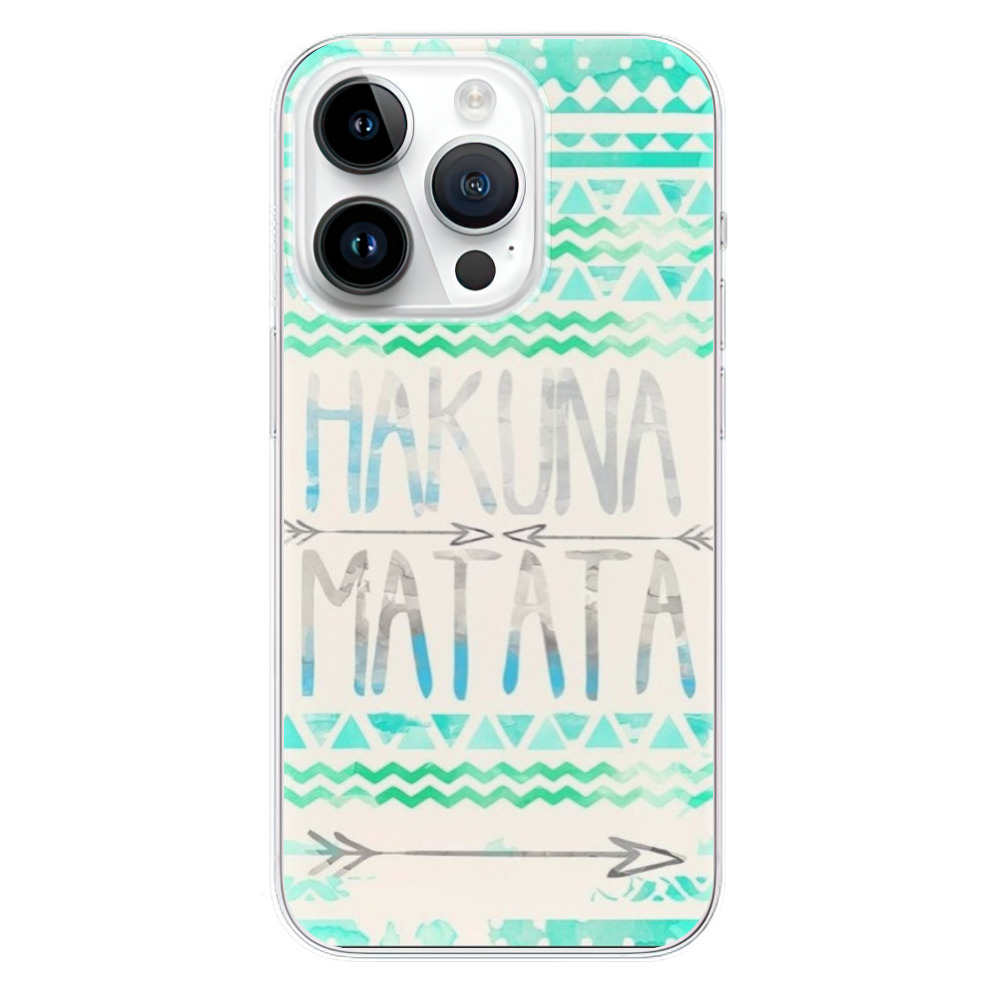 Odolné silikonové pouzdro iSaprio - Hakuna Matata Green - iPhone 15 Pro