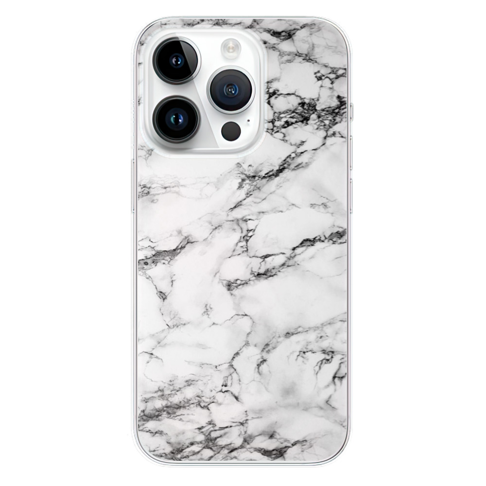 Silikonové odolné pouzdro iSaprio White Marble 01 na mobil Apple iPhone 15 Pro (Odolný silikonový kryt, obal, pouzdro iSaprio White Marble 01 na mobilní telefon Apple iPhone 15 Pro)