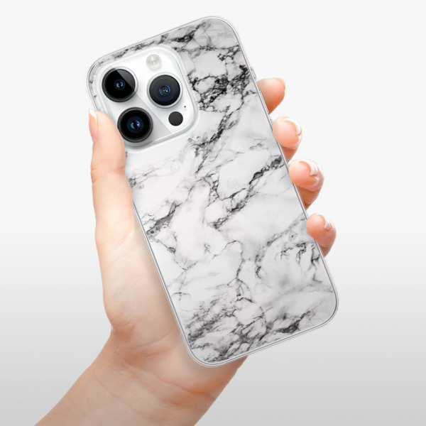 Silikonové pouzdro iSaprio - Apple iPhone 15 Pro - White Marble 01