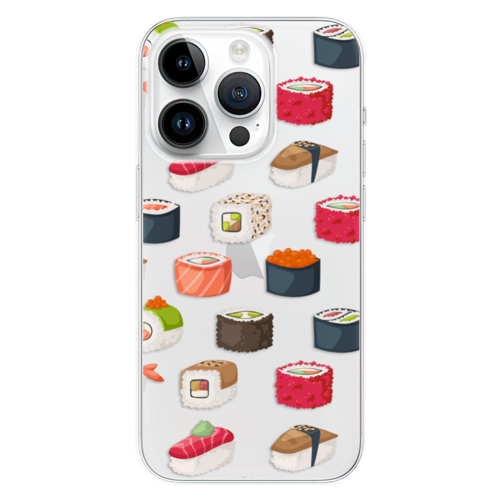 Silikonové odolné pouzdro iSaprio Sushi Pattern na mobil Apple iPhone 15 Pro (Odolný silikonový kryt, obal, pouzdro iSaprio Sushi Pattern na mobilní telefon Apple iPhone 15 Pro)