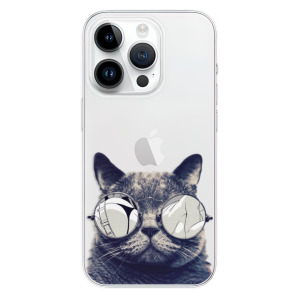 Silikonové pouzdro iSaprio - Apple iPhone 15 Pro - Crazy Cat 01