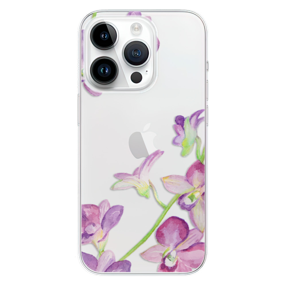 Silikonové odolné pouzdro iSaprio Purple Orchid na mobil Apple iPhone 15 Pro (Odolný silikonový kryt, obal, pouzdro iSaprio Purple Orchid na mobilní telefon Apple iPhone 15 Pro)