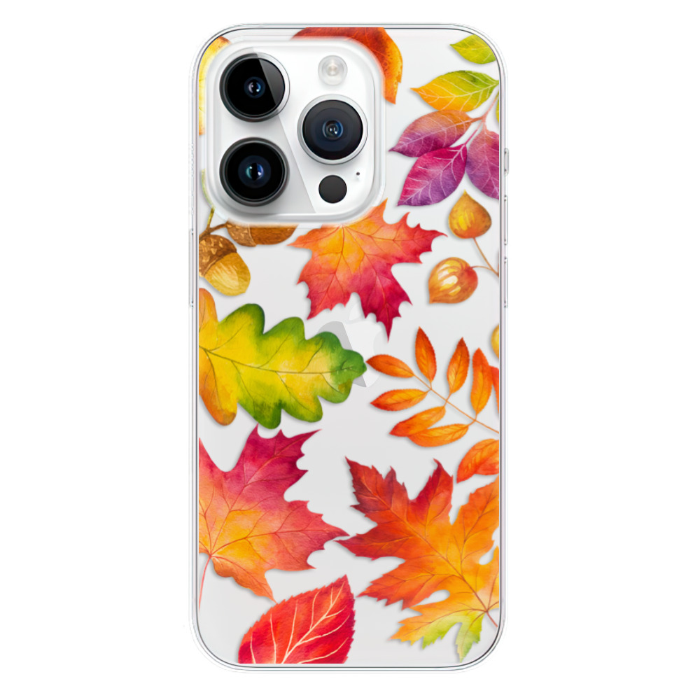Silikonové odolné pouzdro iSaprio Autumn Leaves 01 na mobil Apple iPhone 15 Pro (Odolný silikonový kryt, obal, pouzdro iSaprio Autumn Leaves 01 na mobilní telefon Apple iPhone 15 Pro)