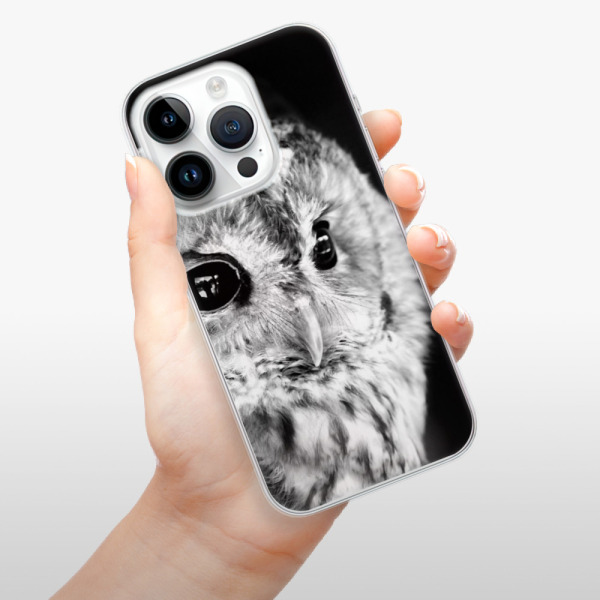 Silikonové pouzdro iSaprio - Apple iPhone 15 Pro - BW Owl