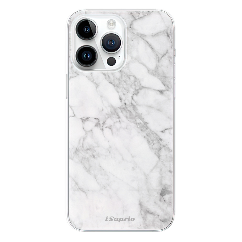 Silikonové odolné pouzdro iSaprio SilverMarble 14 na mobil Apple iPhone 15 Pro Max (Odolný silikonový kryt, obal, pouzdro iSaprio SilverMarble 14 na mobilní telefon Apple iPhone 15 Pro Max)