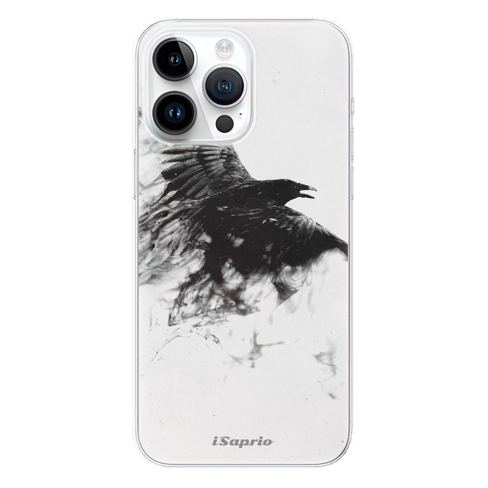 Silikonové odolné pouzdro iSaprio Dark Bird 01 na mobil Apple iPhone 15 Pro Max (Odolný silikonový kryt, obal, pouzdro iSaprio Dark Bird 01 na mobilní telefon Apple iPhone 15 Pro Max)