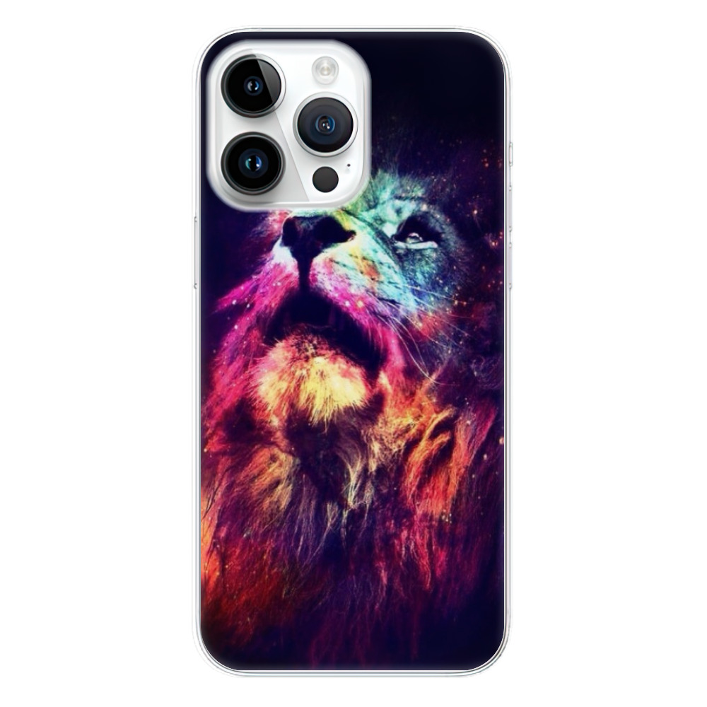 Silikonové odolné pouzdro iSaprio Lion in Colors na mobil Apple iPhone 15 Pro Max (Odolný silikonový kryt, obal, pouzdro iSaprio Lion in Colors na mobilní telefon Apple iPhone 15 Pro Max)