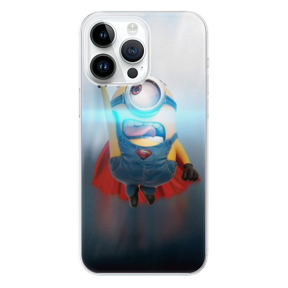 Silikonové odolné pouzdro iSaprio Mimons Superman 02 na mobil Apple iPhone 15 Pro Max (Odolný silikonový kryt, obal, pouzdro iSaprio Mimons Superman 02 na mobilní telefon Apple iPhone 15 Pro Max)