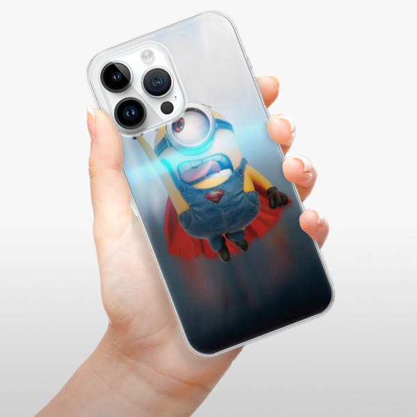Silikonové pouzdro iSaprio - Apple iPhone 15 Pro Max - Mimons Superman 02