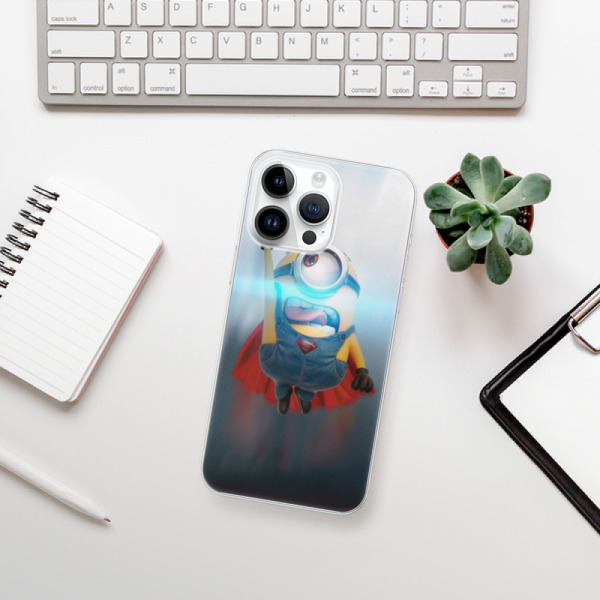 Silikonové pouzdro iSaprio - Apple iPhone 15 Pro Max - Mimons Superman 02