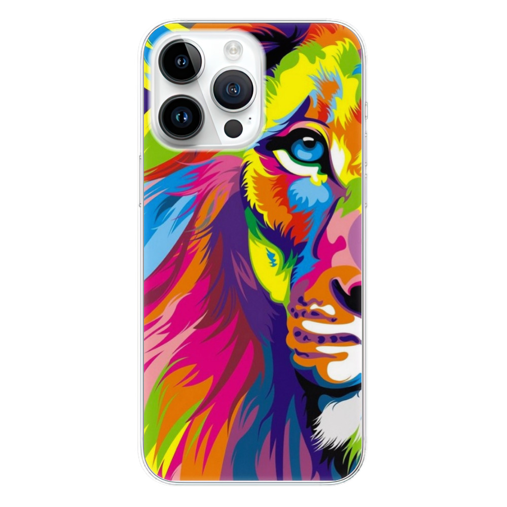Odolné silikonové pouzdro iSaprio - Rainbow Lion - iPhone 15 Pro Max