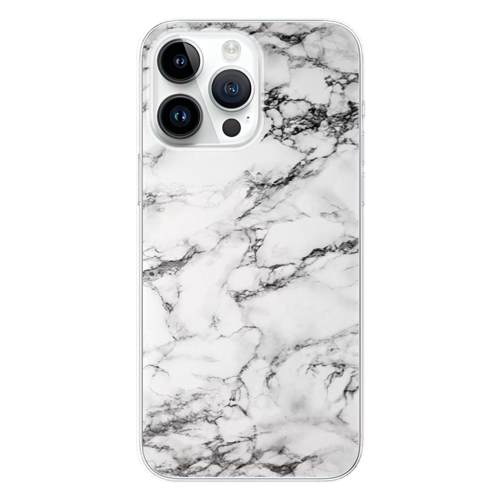 Silikonové odolné pouzdro iSaprio White Marble 01 na mobil Apple iPhone 15 Pro Max (Odolný silikonový kryt, obal, pouzdro iSaprio White Marble 01 na mobilní telefon Apple iPhone 15 Pro Max)