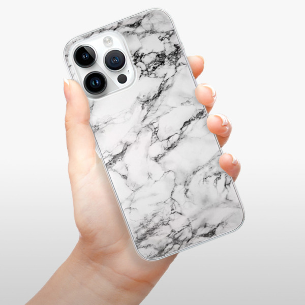 Silikonové pouzdro iSaprio - Apple iPhone 15 Pro Max - White Marble 01
