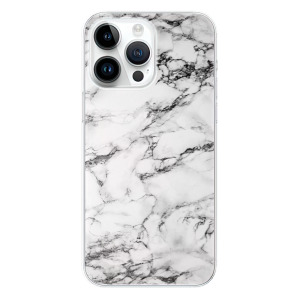 Silikonové pouzdro iSaprio - Apple iPhone 15 Pro Max - White Marble 01