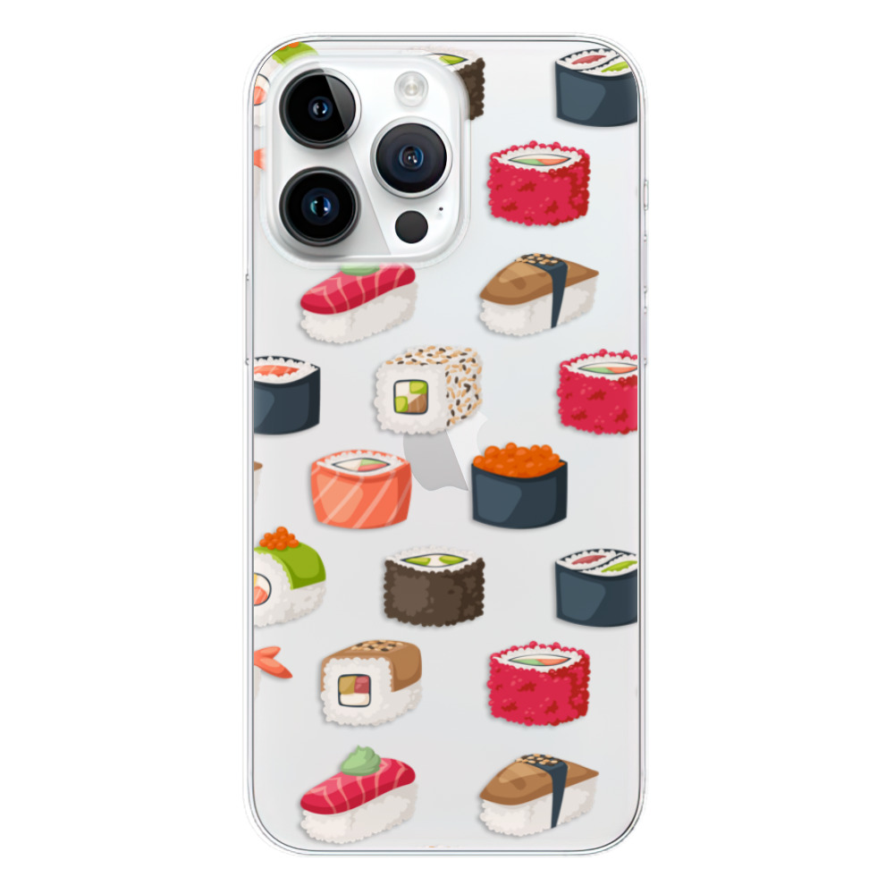 Silikonové odolné pouzdro iSaprio Sushi Pattern na mobil Apple iPhone 15 Pro Max (Odolný silikonový kryt, obal, pouzdro iSaprio Sushi Pattern na mobilní telefon Apple iPhone 15 Pro Max)