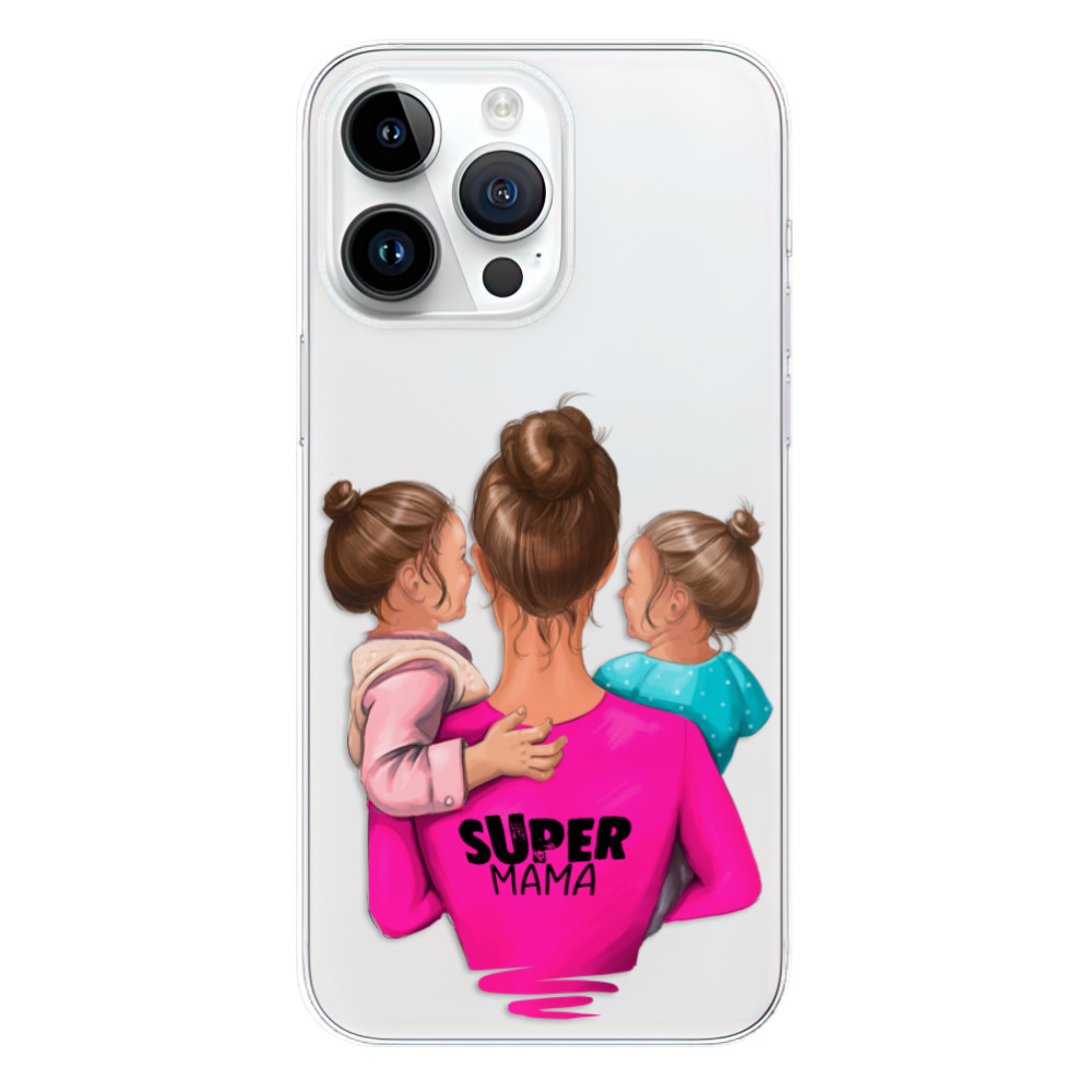 Silikonové odolné pouzdro iSaprio Super Mama - Two Girls na mobil Apple iPhone 15 Pro Max (Odolný silikonový kryt, obal, pouzdro iSaprio Super Mama - Two Girls na mobilní telefon Apple iPhone 15 Pro Max)