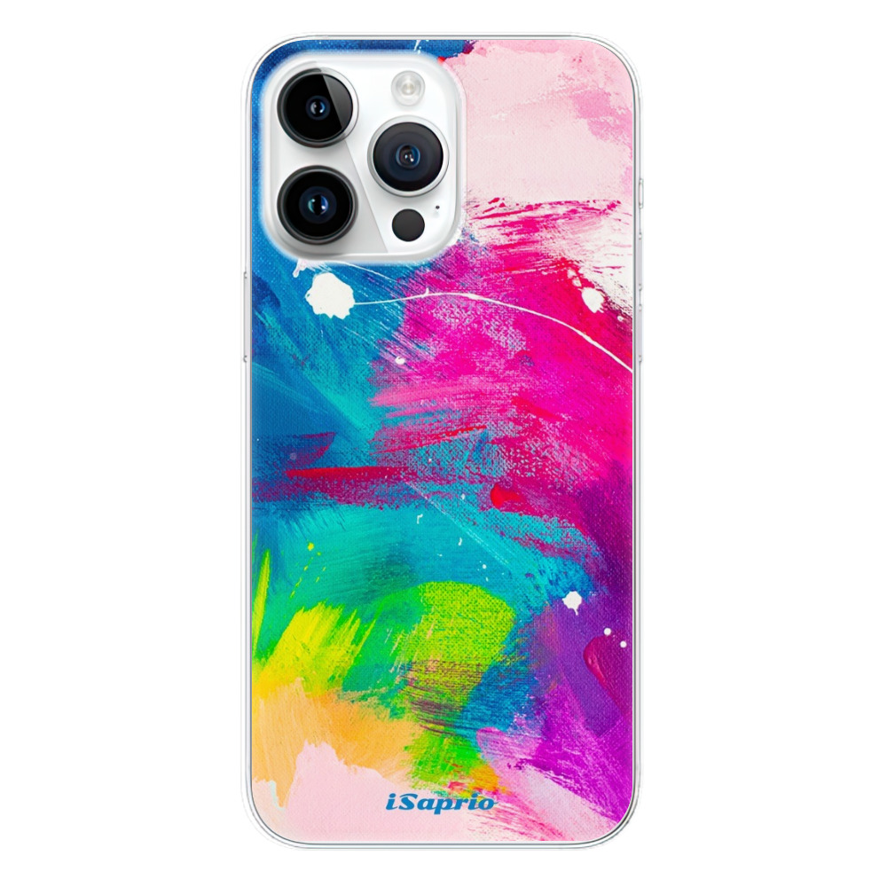 Odolné silikonové pouzdro iSaprio - Abstract Paint 03 - iPhone 15 Pro Max