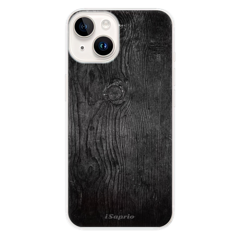 Silikonové odolné pouzdro iSaprio Black Wood 13 na mobil Apple iPhone 15 Plus (Odolný silikonový kryt, obal, pouzdro iSaprio Black Wood 13 na mobilní telefon Apple iPhone 15 Plus)