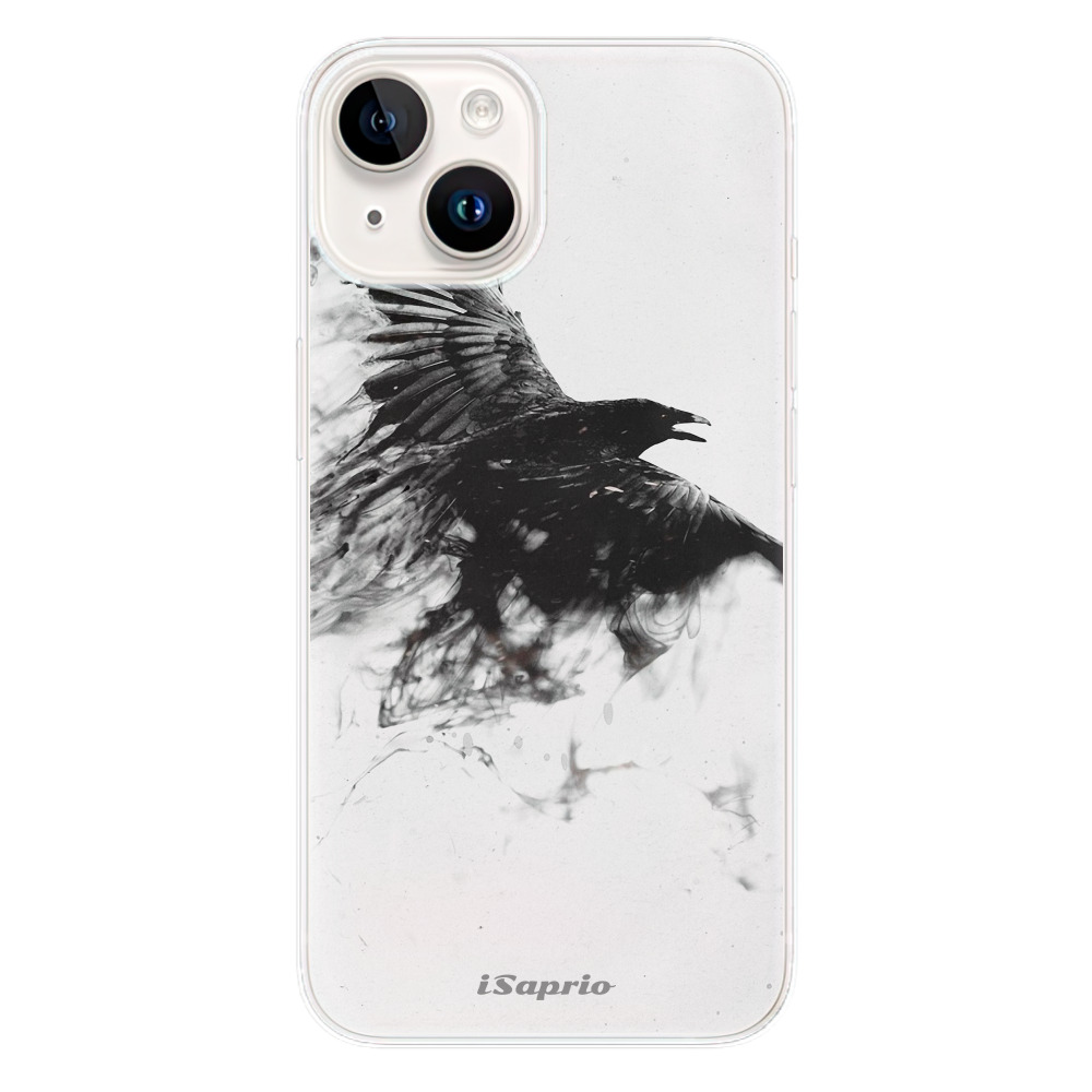 Silikonové odolné pouzdro iSaprio Dark Bird 01 na mobil Apple iPhone 15 Plus (Odolný silikonový kryt, obal, pouzdro iSaprio Dark Bird 01 na mobilní telefon Apple iPhone 15 Plus)