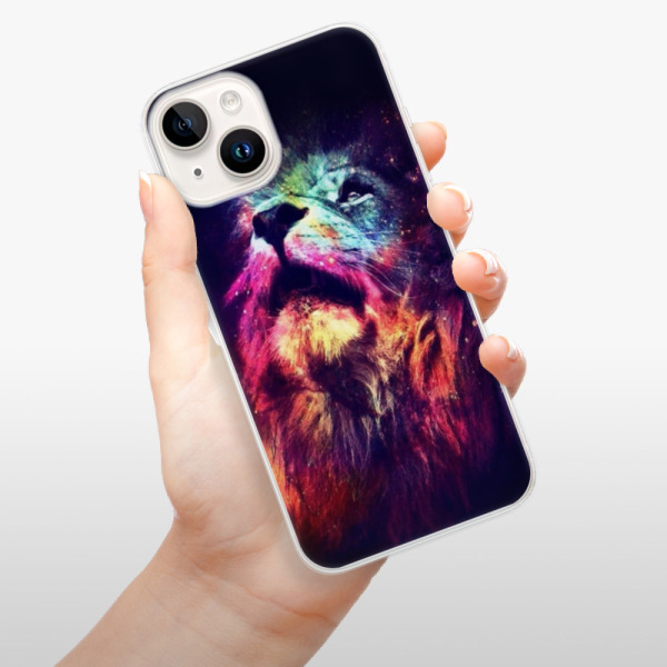 Silikonové pouzdro iSaprio - Apple iPhone 15 Plus - Lion in Colors