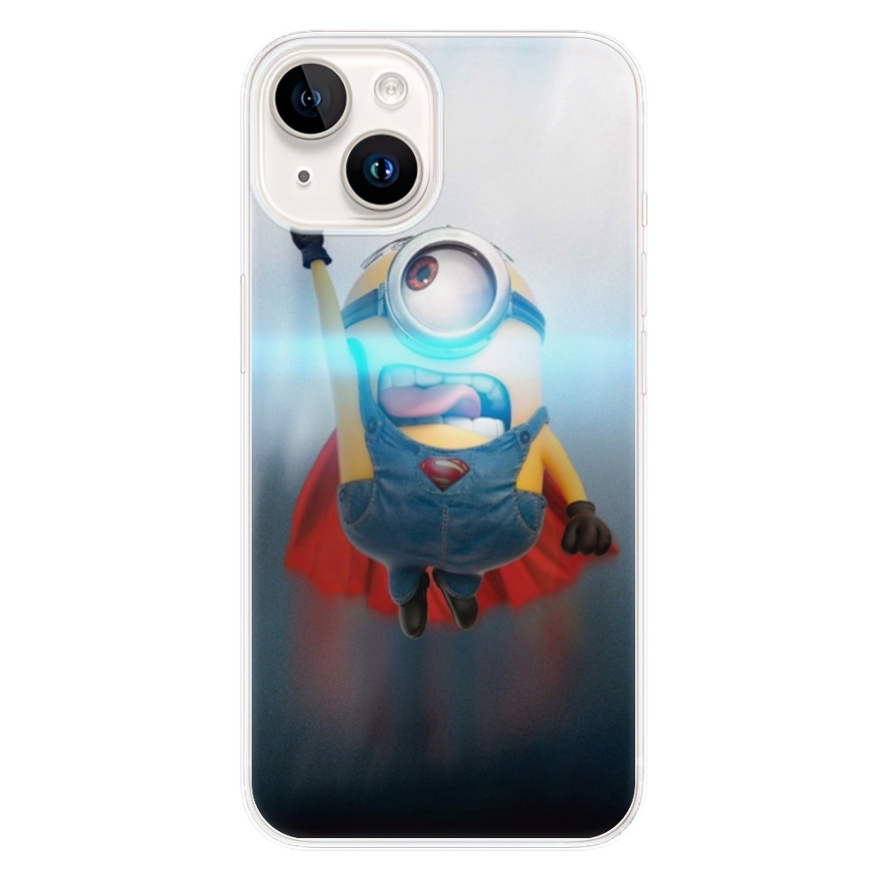 Silikonové odolné pouzdro iSaprio Mimons Superman 02 na mobil Apple iPhone 15 Plus (Odolný silikonový kryt, obal, pouzdro iSaprio Mimons Superman 02 na mobilní telefon Apple iPhone 15 Plus)