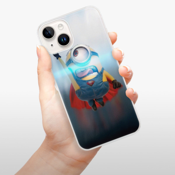 Silikonové pouzdro iSaprio - Apple iPhone 15 Plus - Mimons Superman 02
