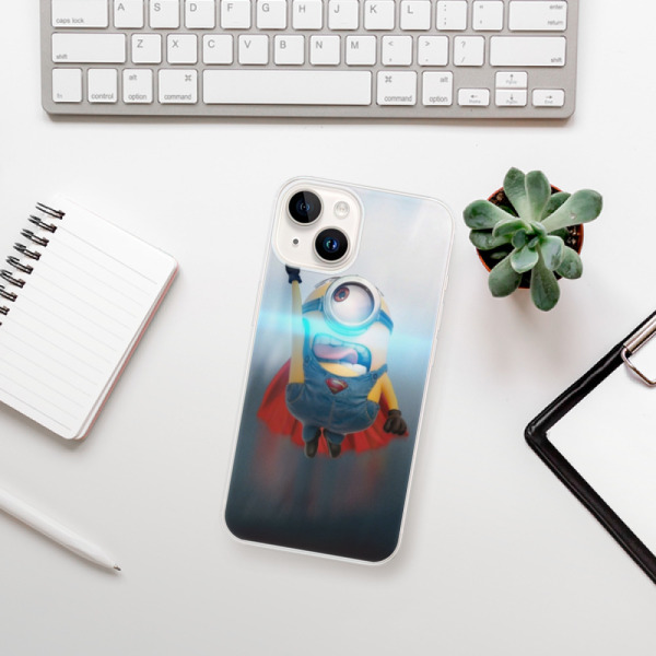 Silikonové pouzdro iSaprio - Apple iPhone 15 Plus - Mimons Superman 02