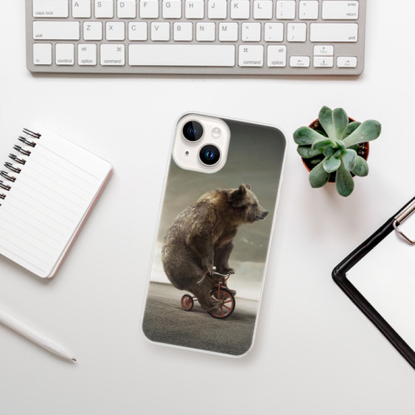 Silikonové pouzdro iSaprio - Apple iPhone 15 Plus - Bear 01