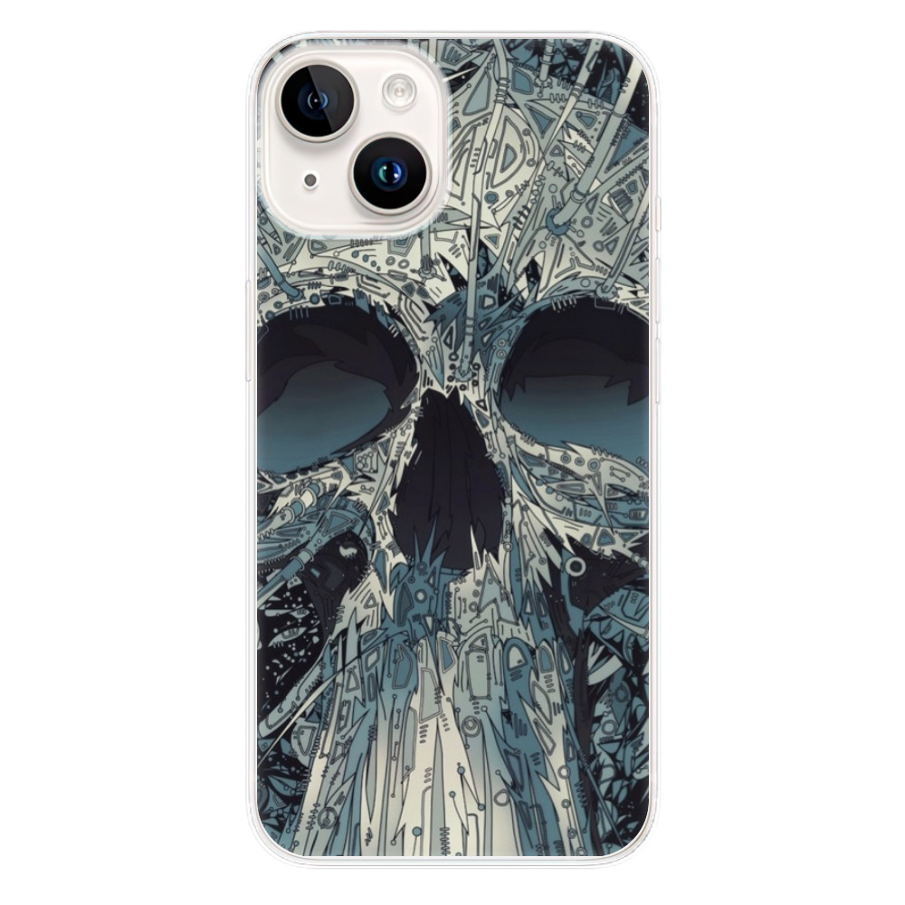Odolné silikonové pouzdro iSaprio - Abstract Skull - iPhone 15 Plus