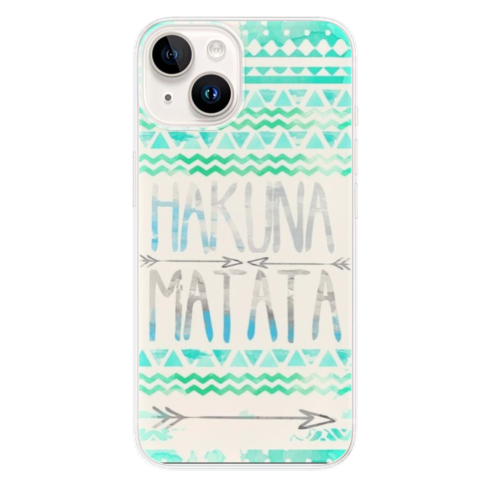 Odolné silikonové pouzdro iSaprio - Hakuna Matata Green - iPhone 15 Plus