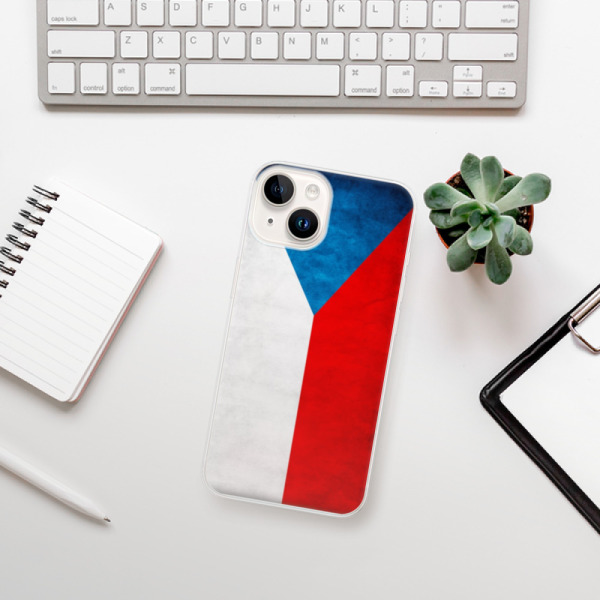 Silikonové pouzdro iSaprio - Apple iPhone 15 Plus - Czech Flag