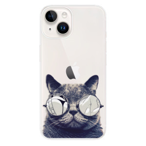 Silikonové pouzdro iSaprio - Apple iPhone 15 Plus - Crazy Cat 01