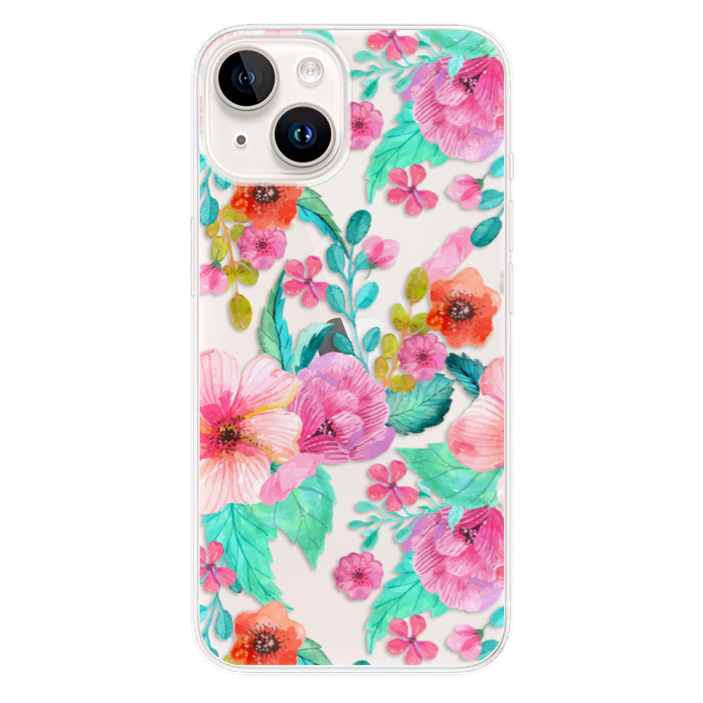 Odolné silikonové pouzdro iSaprio - Flower Pattern 01 - iPhone 15 Plus