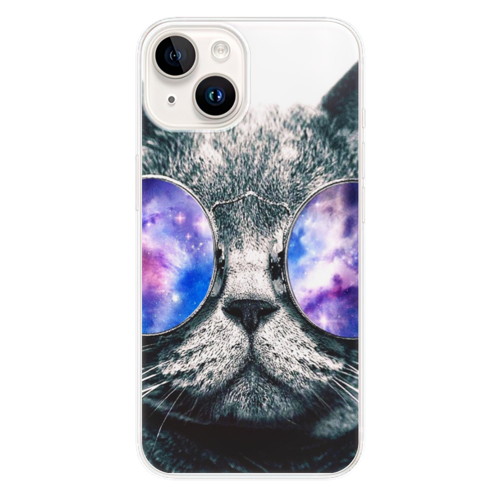 Odolné silikonové pouzdro iSaprio - Galaxy Cat - iPhone 15 Plus