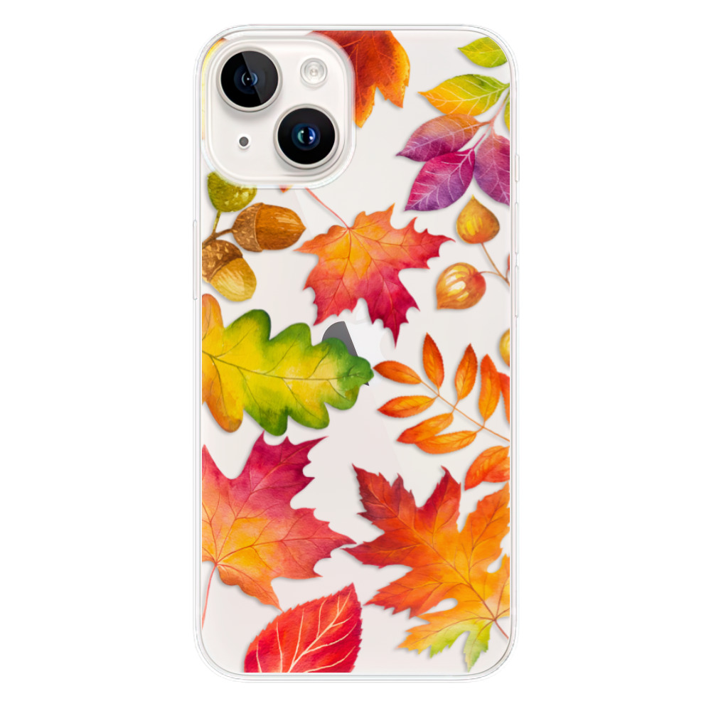 Silikonové odolné pouzdro iSaprio Autumn Leaves 01 na mobil Apple iPhone 15 Plus (Odolný silikonový kryt, obal, pouzdro iSaprio Autumn Leaves 01 na mobilní telefon Apple iPhone 15 Plus)