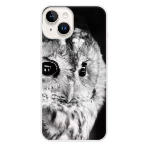 Silikonové pouzdro iSaprio - Apple iPhone 15 Plus - BW Owl