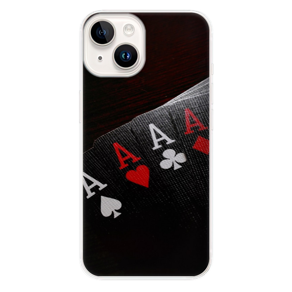 Silikonové odolné pouzdro iSaprio Poker na mobil Apple iPhone 15 Plus (Odolný silikonový kryt, obal, pouzdro iSaprio Poker na mobilní telefon Apple iPhone 15 Plus)