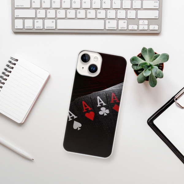 Silikonové pouzdro iSaprio - Apple iPhone 15 Plus - Poker