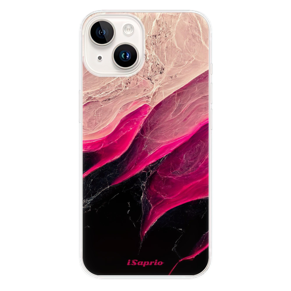 Odolné silikonové pouzdro iSaprio - Black and Pink - iPhone 15 Plus