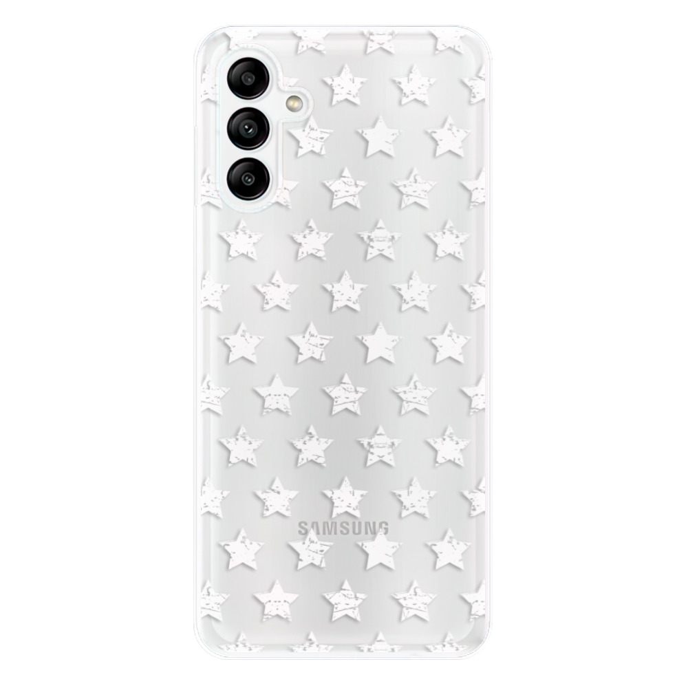 Odolné silikonové pouzdro iSaprio - Stars Pattern - white - Samsung Galaxy A04s