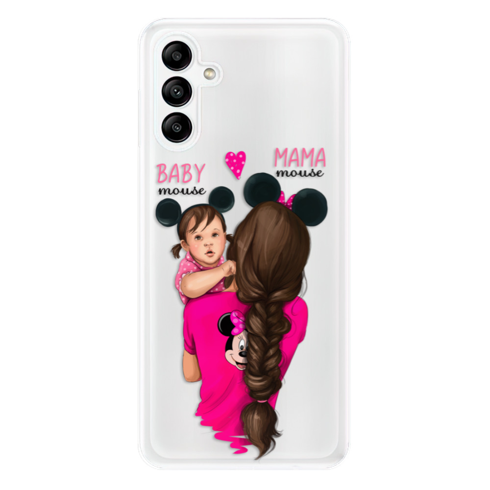 Odolné silikonové pouzdro iSaprio - Mama Mouse Brunette and Girl - Samsung Galaxy A04s