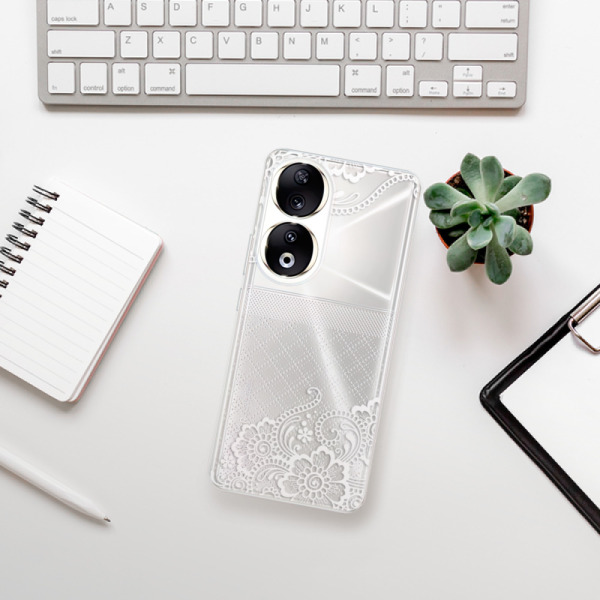 Silikonové pouzdro iSaprio - Honor 90 5G - White Lace 02